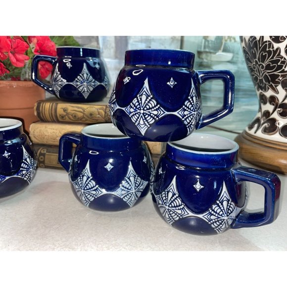 SET Vintage AG Wick Werke Blue Gray Porcelain Art Deco Mugs Cups Steins Germany - Picture 5 of 16